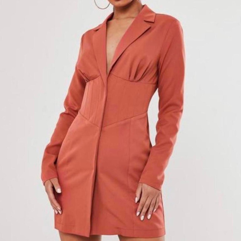 Missguided corset dress in blue